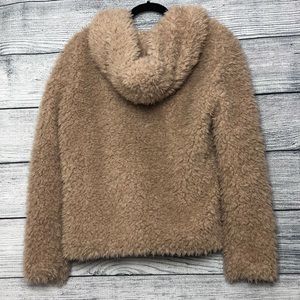Tobi Jackets & Coats - Tobi Oversized Furry Cream/Beige ZIP Jacket Tobi Jackets & Coats - Tobi Oversized Furry Cream/Beige ZIP Jacket